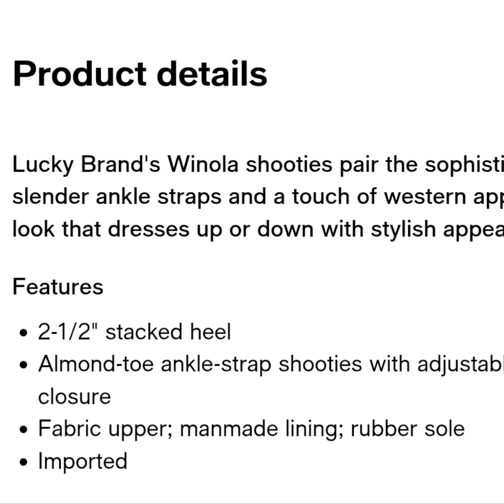 New In Box Lucky Brand Winola Ankle Strap Shooties Size:  6 - Picture 5 of 12